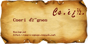 Cseri Ágnes névjegykártya